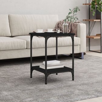 Salontafel 40x40x55 cm bewerkt hout zwart 1
