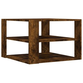 Salontafel 59,5x59,5x40 cm bewerkt hout gerookt eikenkleurig 2