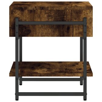Salontafel 40x40x45 cm bewerkt hout gerookt eikenkleurig 6