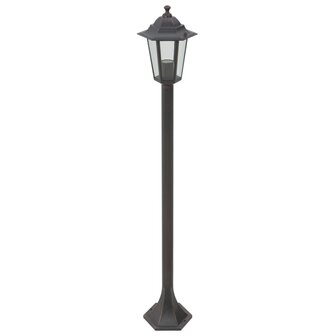 Paalverlichting voor tuin E27 110 cm aluminium brons 6 st 2