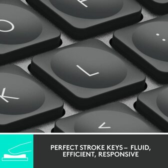 Toetsenbord Logitech 920-010498 Bluetooth Zwart Engels EEUU Grijs Grafiet QWERTY 2