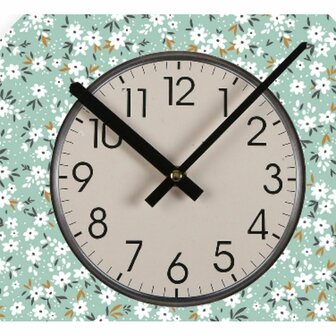 Muurklok Versa Blommor Hout 4 x 30 x 30 cm 2
