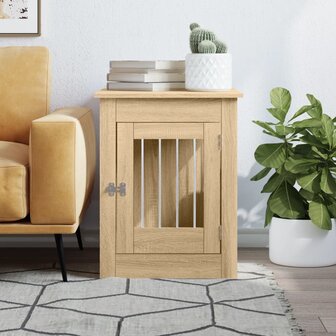 Hondenbench 55 x 80 x 68 cm bewerkt hout sonoma eikenkleurig 3