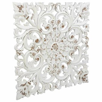 Wanddecoratie Alexandra House Living Wit Sparrenhout Hout MDF 1 x 56 x 56 cm 1