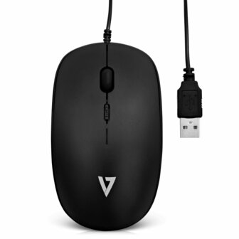 Muis V7 MU200-1E             Zwart 2