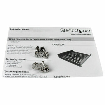 Vaste Plank voor Patchkast Startech CABSHELFV            3
