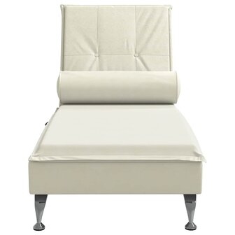 Massage chaise longue met bolster fluweel roze 4