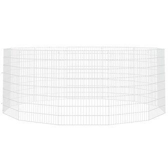 Dierenverblijf 12 panelen 54x80 cm gegalvaniseerd ijzer 3