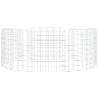 Dierenverblijf 12 panelen 54x80 cm gegalvaniseerd ijzer 4
