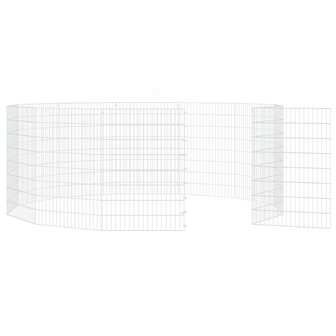 Dierenverblijf 12 panelen 54x80 cm gegalvaniseerd ijzer 5