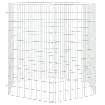 Dierenverblijf 6 panelen 54x100 cm gegalvaniseerd ijzer 3