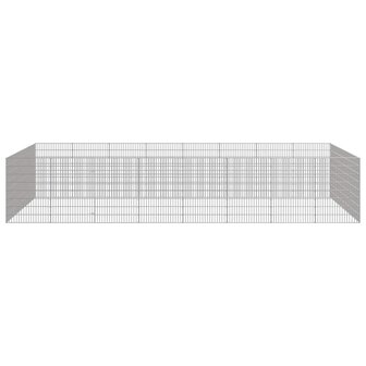 Dierenverblijf 24 panelen 54x80 cm gegalvaniseerd ijzer 4