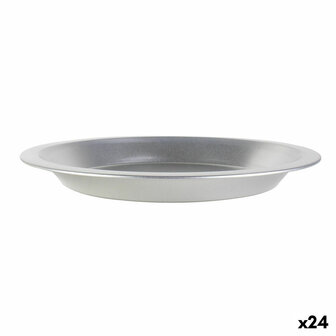 Ovenschaal Zilverkleurig 25 x 2,5 cm (24 Stuks) 1