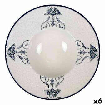 Pastabord La Mediterr&aacute;nea Rosetta Porselein &Oslash; 28 cm (6 Stuks) 1