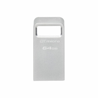 USB stick Kingston DTMC3G2/64GB Sleutelhanger Zilverkleurig Zwart 64 GB 3