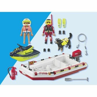 Playset Playmobil Action Heroes - Fireboat and Water Scooter 71464 52 Onderdelen 3
