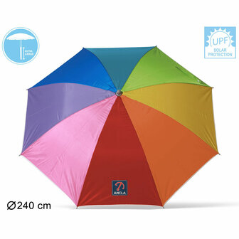 Parasol 240 cm UPF 50+ Regenboog 2