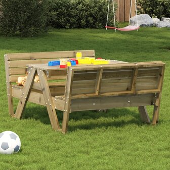 Picknicktafel voor kinderen 88x122x58 cm ge&iuml;mpregneerd hout 1
