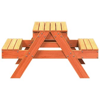 Picknicktafel met zandbak voor kinderen grenenhout wasbruin 6
