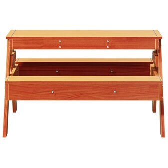 Picknicktafel voor kinderen 88x97x52 cm grenenhout wasbruin 4