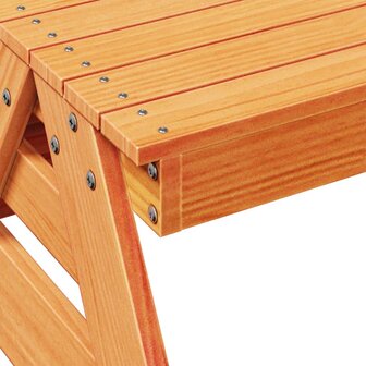 Picknicktafel voor kinderen 88x97x52 cm grenenhout wasbruin 7