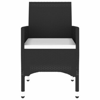 3-delige Tuinset poly rattan zwart 6