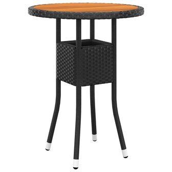 3-delige Tuinset poly rattan zwart 3