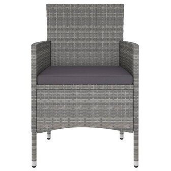3-delige Tuinset poly rattan grijs 4