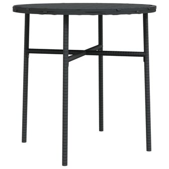 3-delige Tuinset poly rattan zwart 5