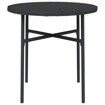 3-delige Tuinset poly rattan zwart 6