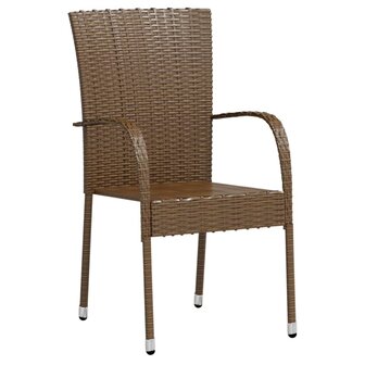 3-delige Tuinset poly rattan bruin 3