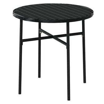 3-delige Tuinset poly rattan zwart 5