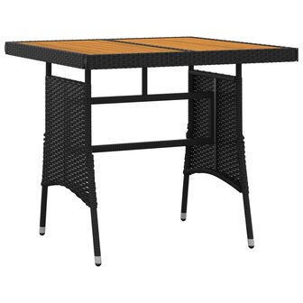 3-delige Tuinset poly rattan zwart 6