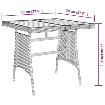 3-delige Tuinset poly rattan zwart 9