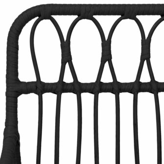 3-delige Tuinset poly rattan zwart 6