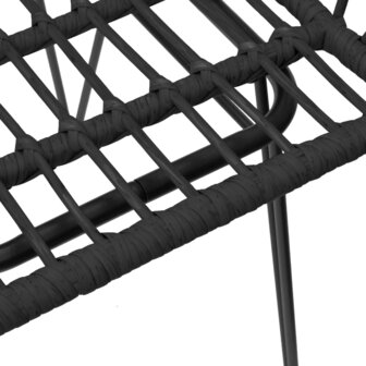3-delige Tuinset poly rattan zwart 7