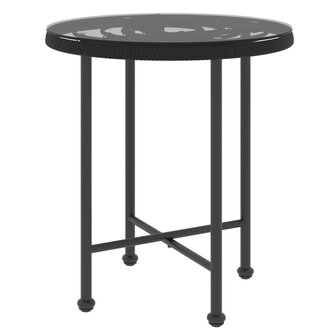 3-delige Tuinset poly rattan zwart 8