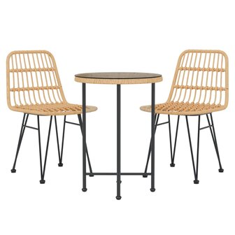 3-delige Tuinset poly rattan 3