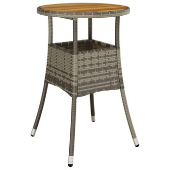 3-delige Tuinset met kussens poly rattan en acaciahout grijs 4