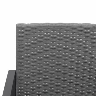 3-delige Tuinset met kussens polypropeen rattan donkergrijs 6