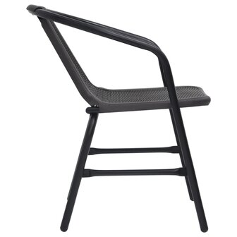 Tuinstoelen 2 st 110 kg kunststof rattan en staal 4