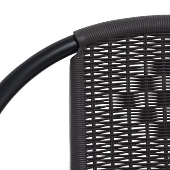 Tuinstoelen 2 st 110 kg kunststof rattan en staal 6