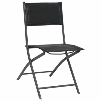 Tuinstoelen inklapbaar 2 st staal en textileen 2