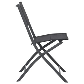 Tuinstoelen inklapbaar 2 st staal en textileen 4