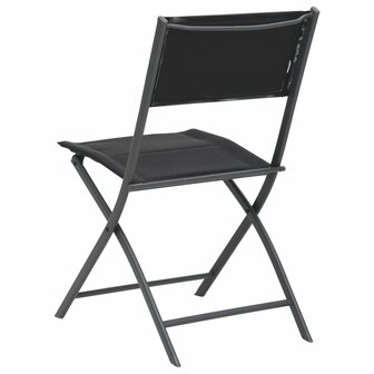 Tuinstoelen inklapbaar 2 st staal en textileen 5