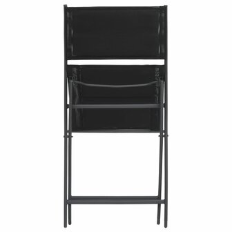 Tuinstoelen inklapbaar 2 st staal en textileen 6