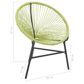 Tuinstoel Acapulco poly rattan groen 7