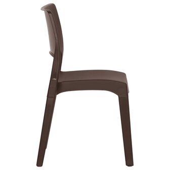 Tuinstoelen 2 st polypropeen mokkakleurig 5