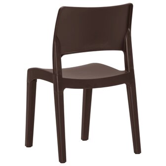 Tuinstoelen 2 st polypropeen mokkakleurig 6