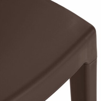 Tuinstoelen 2 st polypropeen mokkakleurig 8